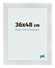 Cadre Photo 36x48cm Argent Noir Patine MDF Pisa De Face Mesure | Yourdecoration.fr