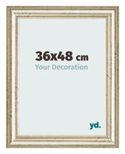 Cadre Photo 36x48cm Brillance Metallique MDF Lazio De Face Mesure | Yourdecoration.fr