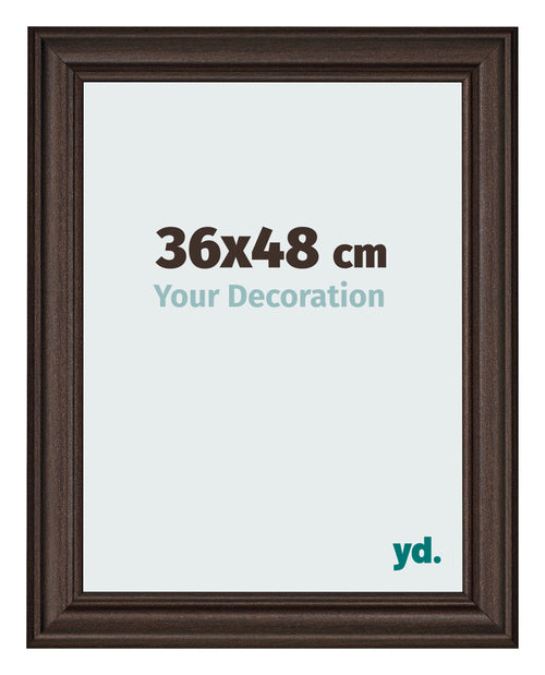 Cadre Photo 36x48cm Chene Fonce MDF Lazio De Face Mesure | Yourdecoration.fr
