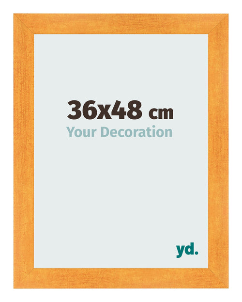Cadre Photo 36x48cm Orange MDF Pisa De Face Mesure | Yourdecoration.fr