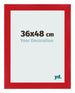 Cadre Photo 36x48cm Rouge MDF Pisa De Face Mesure | Yourdecoration.fr