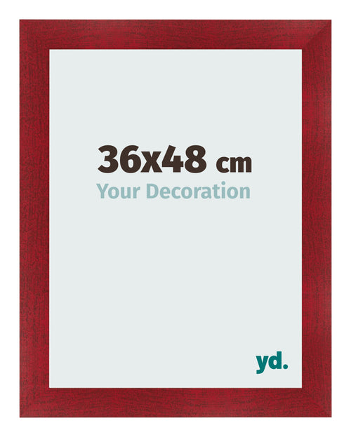 Cadre Photo 36x48cm Vin Rouge Patine MDF Pisa De Face Mesure | Yourdecoration.fr