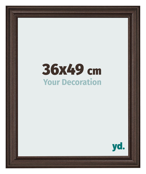 Cadre Photo 36x49cm Chene Fonce MDF Lazio De Face Mesure | Yourdecoration.fr