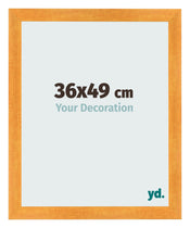 Cadre Photo 36x49cm Orange MDF Pisa De Face Mesure | Yourdecoration.fr