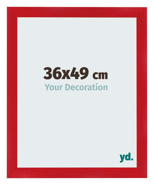 Cadre Photo 36x49cm Rouge MDF Pisa De Face Mesure | Yourdecoration.fr