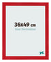 Cadre Photo 36x49cm Rouge MDF Pisa De Face Mesure | Yourdecoration.fr