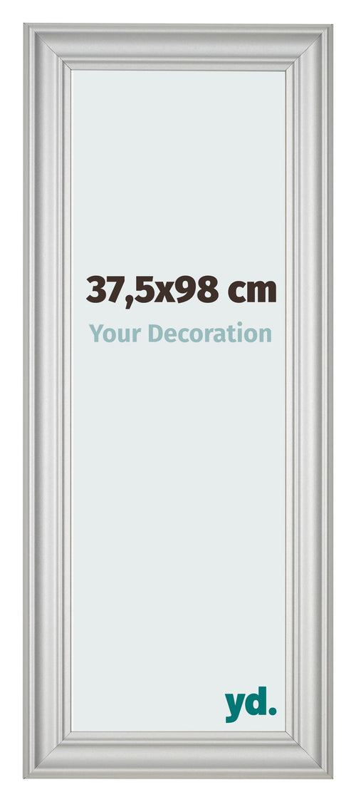 Cadre Photo 37 5x98cm Argent Mat MDF Lazio De Face Mesure | Yourdecoration.fr