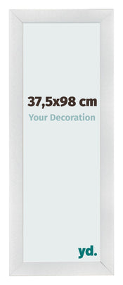 Cadre Photo 37 5x98cm Argent Noir Patine MDF Pisa De Face Mesure | Yourdecoration.fr