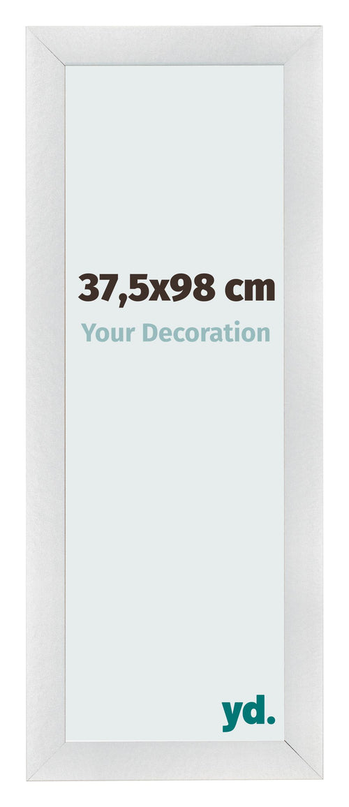 Cadre Photo 37 5x98cm Argent Noir Patine MDF Pisa De Face Mesure | Yourdecoration.fr
