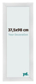 Cadre Photo 37 5x98cm Argent Noir Patine MDF Pisa De Face Mesure | Yourdecoration.fr