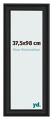 Cadre Photo 37 5x98cm Noir Grain de Bois MDF Lazio De Face Mesure | Yourdecoration.fr