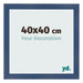 Cadre Photo 40x40cm Bleu Fonce Patine MDF Pisa De Face Mesure | Yourdecoration.fr