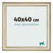 Cadre Photo 40x40cm Brillance Metallique MDF Lazio De Face Mesure | Yourdecoration.fr