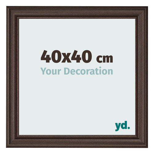 Cadre Photo 40x40cm Chene Fonce MDF Lazio De Face Mesure | Yourdecoration.fr