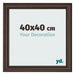 Cadre Photo 40x40cm Chene Fonce MDF Lazio De Face Mesure | Yourdecoration.fr