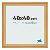 Cadre Photo 40x40cm De Pin Grain de Bois MDF Lazio De Face Mesure | Yourdecoration.fr