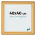 Cadre Photo 40x40cm Or Mat MDF Lazio De Face Mesure | Yourdecoration.fr