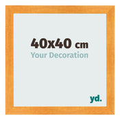 Cadre Photo 40x40cm Orange MDF Pisa De Face Mesure | Yourdecoration.fr