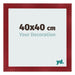 Cadre Photo 40x40cm Vin Rouge Patine MDF Pisa De Face Mesure | Yourdecoration.fr
