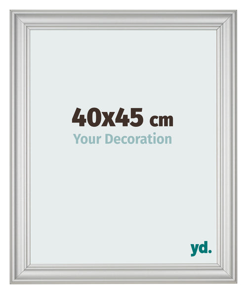 Cadre Photo 40x45cm Argent Mat MDF Lazio De Face Mesure | Yourdecoration.fr