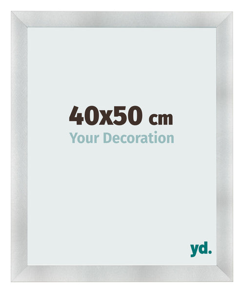 Cadre Photo 40x50cm Aluminium Brosse MDF Pisa De Face Mesure | Yourdecoration.fr