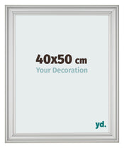 Cadre Photo 40x50cm Argent Mat MDF Lazio De Face Mesure | Yourdecoration.fr