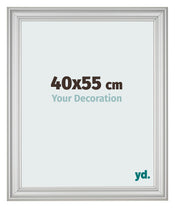 Cadre Photo 40x55cm Argent Mat MDF Lazio De Face Mesure | Yourdecoration.fr