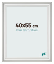 Cadre Photo 40x55cm Blanc Patine MDF Lazio De Face Mesure | Yourdecoration.fr