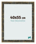 Cadre Photo 40x55cm Bleu Or Melange MDF Pisa De Face Mesure | Yourdecoration.fr