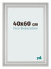 Cadre Photo 40x60cm Argent Mat MDF Lazio De Face Mesure | Yourdecoration.fr