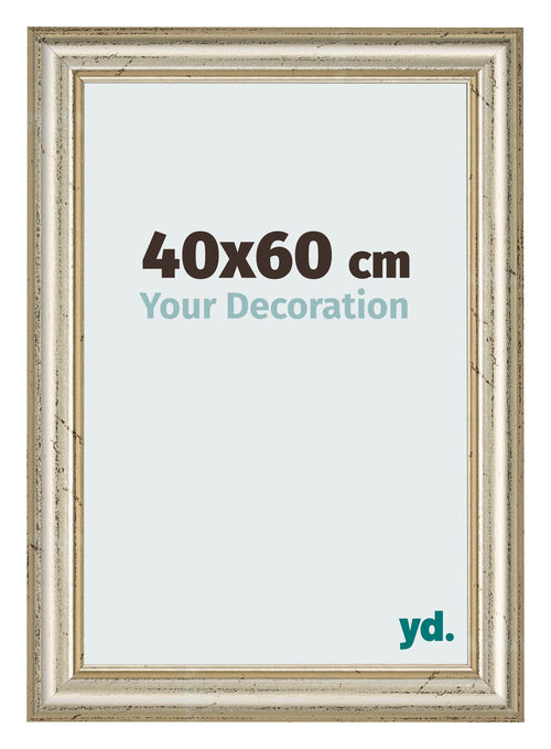 Cadre Photo 40x60cm Brillance Metallique MDF Lazio De Face Mesure | Yourdecoration.fr