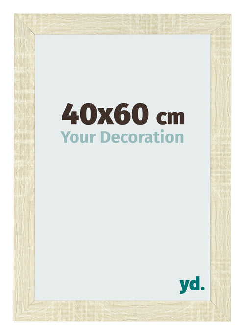 Cadre Photo 40x60cm Chene Sonoma MDF Pisa De Face Mesure | Yourdecoration.fr