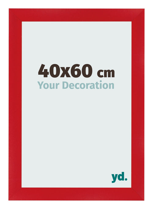 Cadre Photo 40x60cm Rouge MDF Pisa De Face Mesure | Yourdecoration.fr