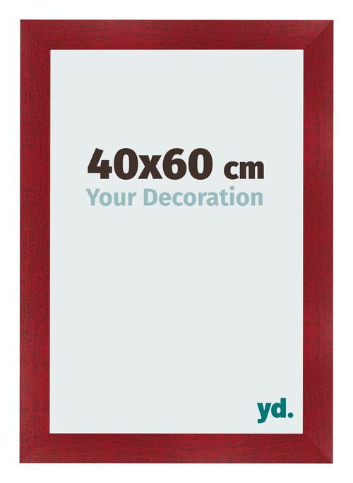 Cadre Photo 40x60cm Vin Rouge Patine MDF Pisa De Face Mesure | Yourdecoration.fr