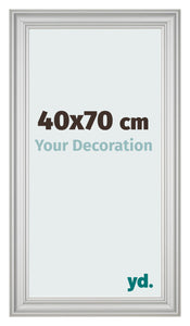Cadre Photo 40x70cm Argent Mat MDF Lazio De Face Mesure | Yourdecoration.fr