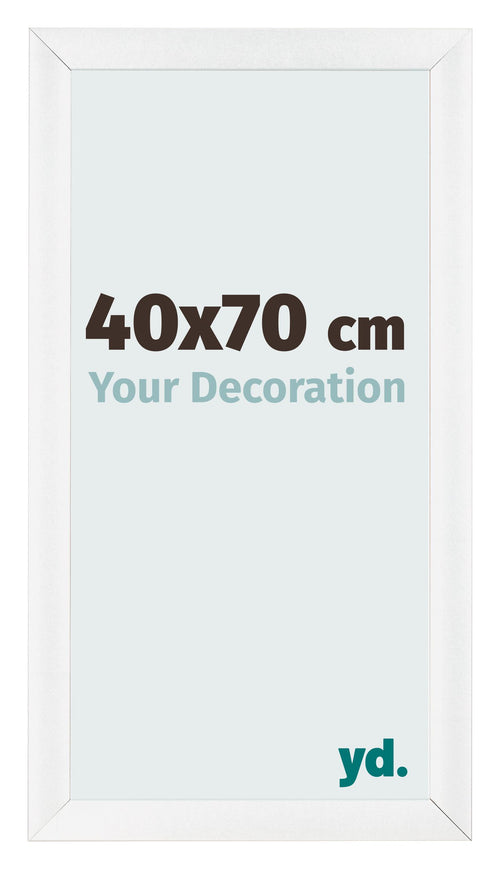 Cadre Photo 40x70cm Blanc Vintage MDF Pisa De Face Mesure | Yourdecoration.fr