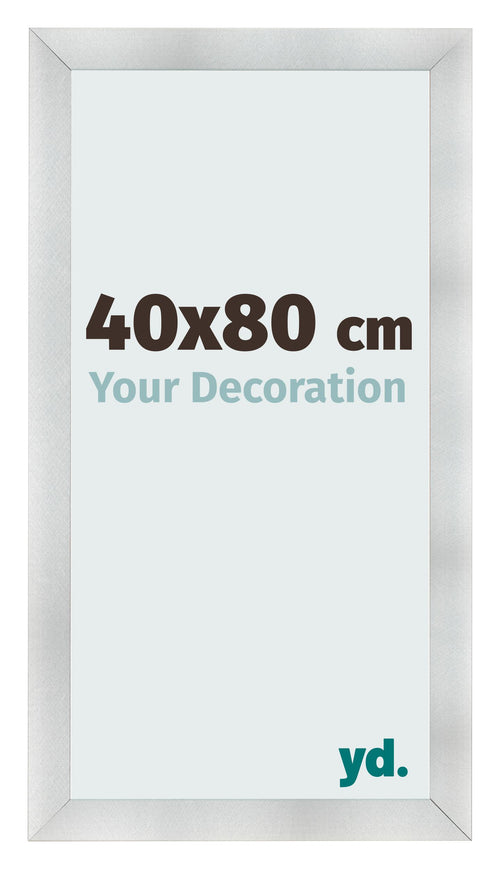 Cadre Photo 40x80cm Aluminium Brosse MDF Pisa De Face Mesure | Yourdecoration.fr