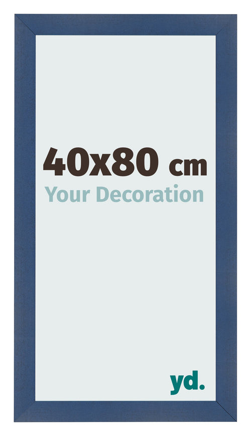 Cadre Photo 40x80cm Bleu Fonce Patine MDF Pisa De Face Mesure | Yourdecoration.fr