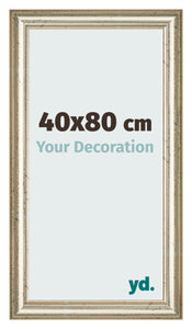 Cadre Photo 40x80cm Brillance Metallique MDF Lazio De Face Mesure | Yourdecoration.fr