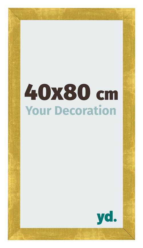 Cadre Photo 40x80cm Or Vintage MDF Pisa De Face Mesure | Yourdecoration.fr