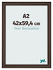 Cadre Photo 42x59 4cm A2 Chene Fonce MDF Lazio De Face Mesure | Yourdecoration.fr