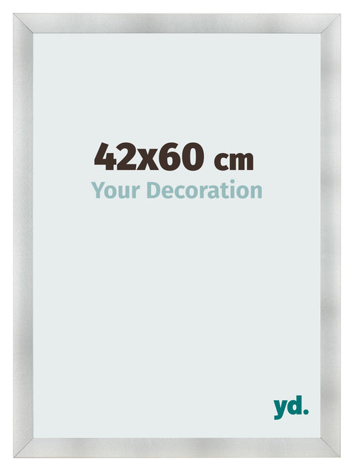 Cadre Photo 42x60cm Aluminium Brosse MDF Pisa De Face Mesure | Yourdecoration.fr