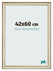 Cadre Photo 42x60cm Brillance Metallique MDF Lazio De Face Mesure | Yourdecoration.fr