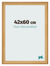 Cadre Photo 42x60cm De Pin Grain de Bois MDF Lazio De Face Mesure | Yourdecoration.fr