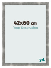 Cadre Photo 42x60cm Metal Vintage MDF Pisa De Face Mesure | Yourdecoration.fr