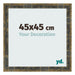 Cadre Photo 45x45cm Bleu Or Melange MDF Pisa De Face Mesure | Yourdecoration.fr