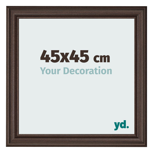 Cadre Photo 45x45cm Chene Fonce MDF Lazio De Face Mesure | Yourdecoration.fr