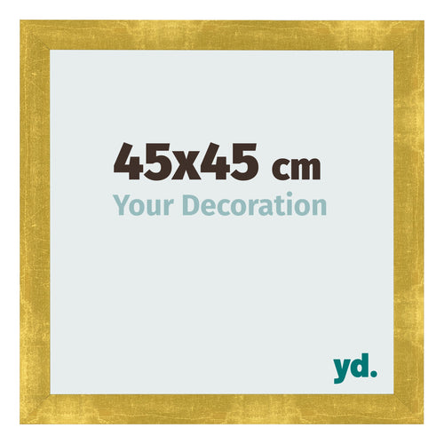 Cadre Photo 45x45cm Or Vintage MDF Pisa De Face Mesure | Yourdecoration.fr