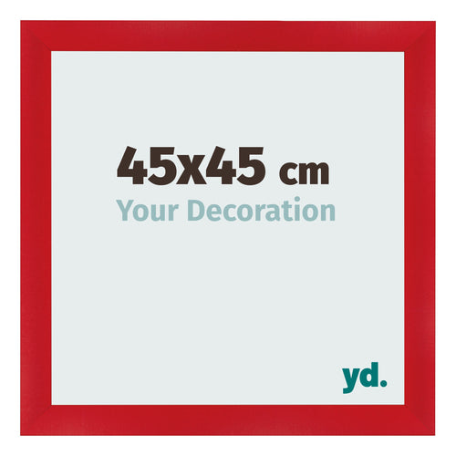 Cadre Photo 45x45cm Rouge MDF Pisa De Face Mesure | Yourdecoration.fr