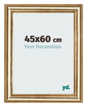 Cadre Photo 45x60cm Or Antique MDF Lazio De Face Mesure | Yourdecoration.fr